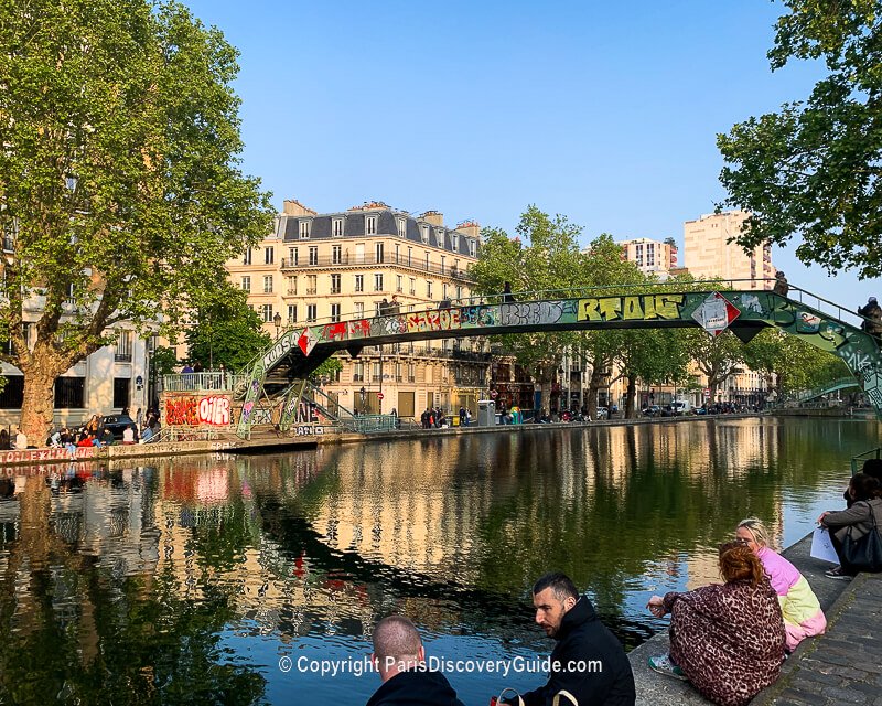 Canal Saint-Martin in Paris's 10th district