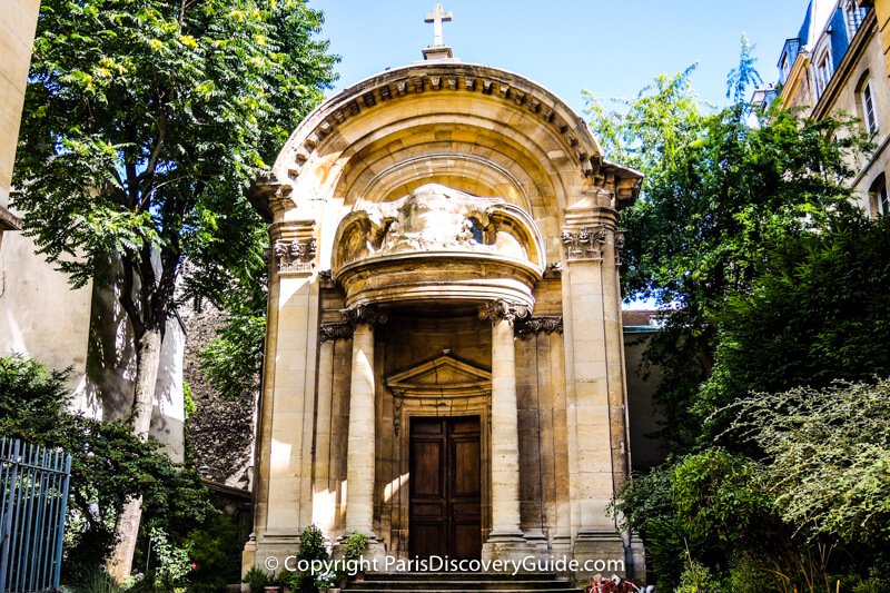 Corinthian columns grace the front of the Church of Saint Ephrem in the Latin Quarter