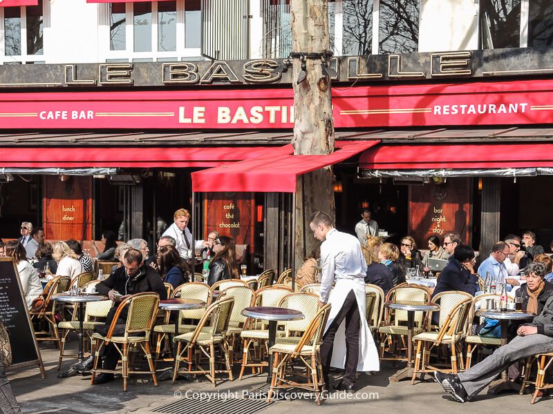 See if you can spot the glass of beer in this photo of this popular brasserie in Place de la Bastille! See if you can spot the glass of beer in this photo of this popular brasserie in Place de la Bastille!