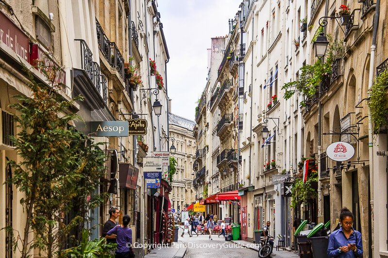 G. Detou on Rue Tinquetonno - See the 3 red (and one yellow) canopys near the bottom? G Detou's is the one in the middle