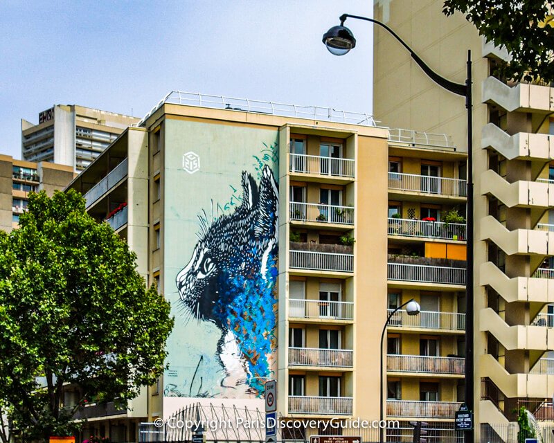 The Cat - street art in Paris's 13 arrondissementis de Bologne - Jardin d'Acclimatation The Cat - street art in Paris's 13 arrondissement