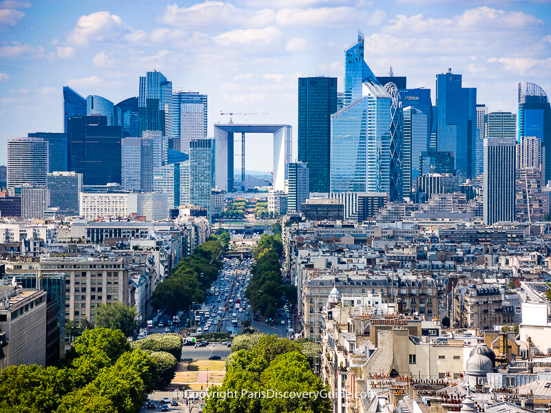 Avenue de la Grande Armée and the Grande Arche seen from the Arc de Triomphe