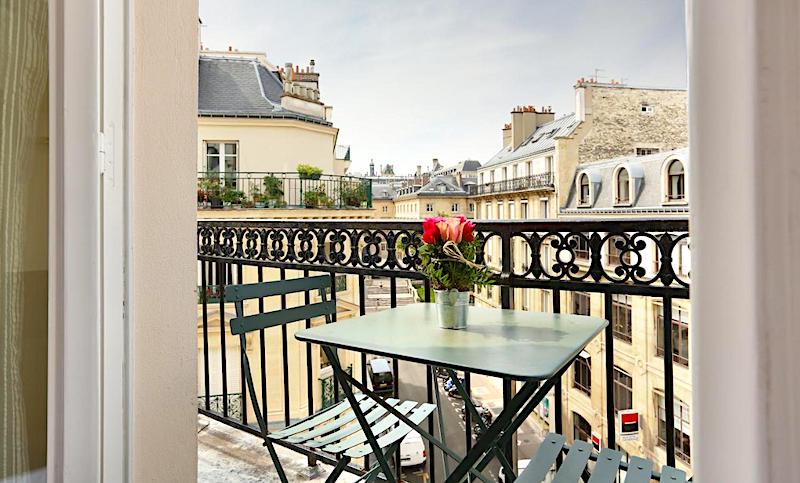 Balcony view from a guestroom at Hotel du College de France