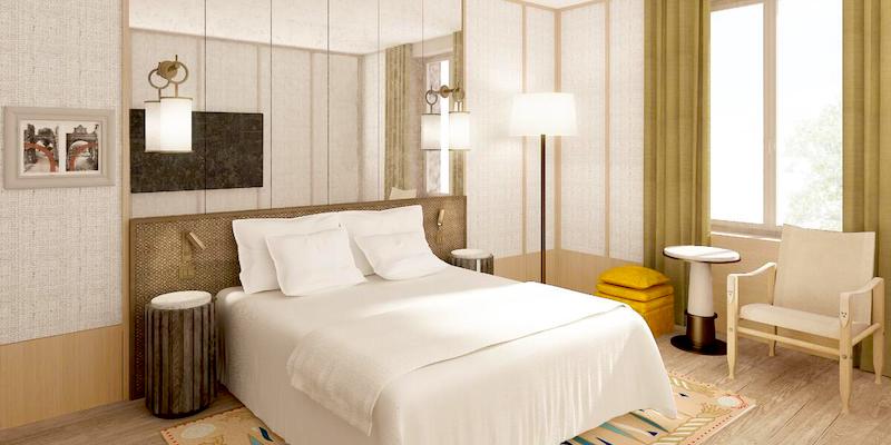 Guestroom at the newly renovated 4-star Le Belgrand Hotel Paris Champs Élysées