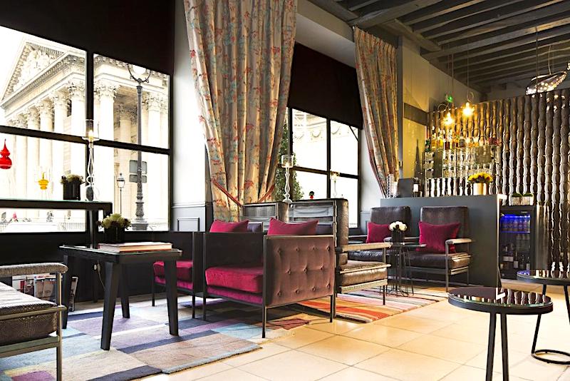Lobby seating at Hotel les Dames du Pantheon Lobby seating at Hotel les Dames du Pantheon