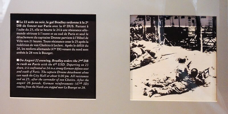 Part of a display about the Liberation of Paris at the Musée de la Libération de Paris