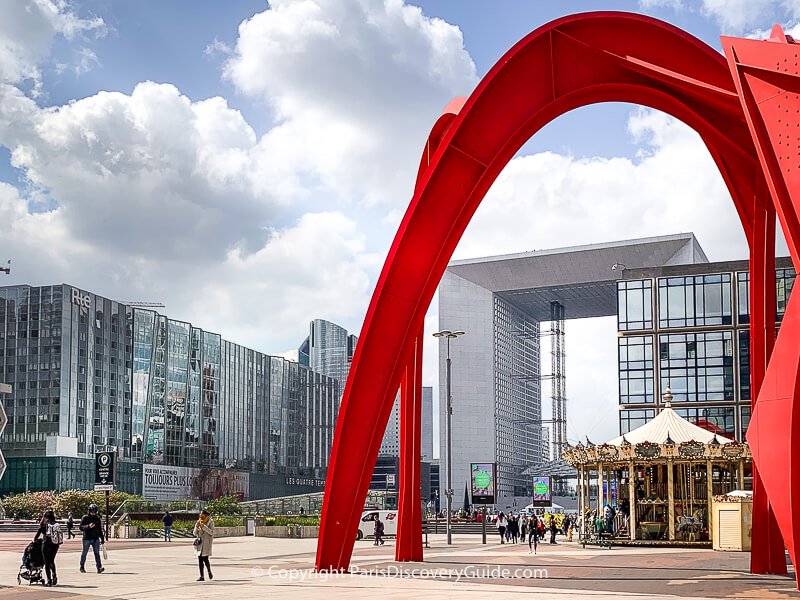 Calder's Red Spider sculpture on the La Défense Esplanade