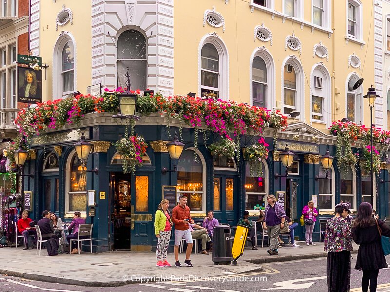 Greene King Tavern across from the British Museum in London