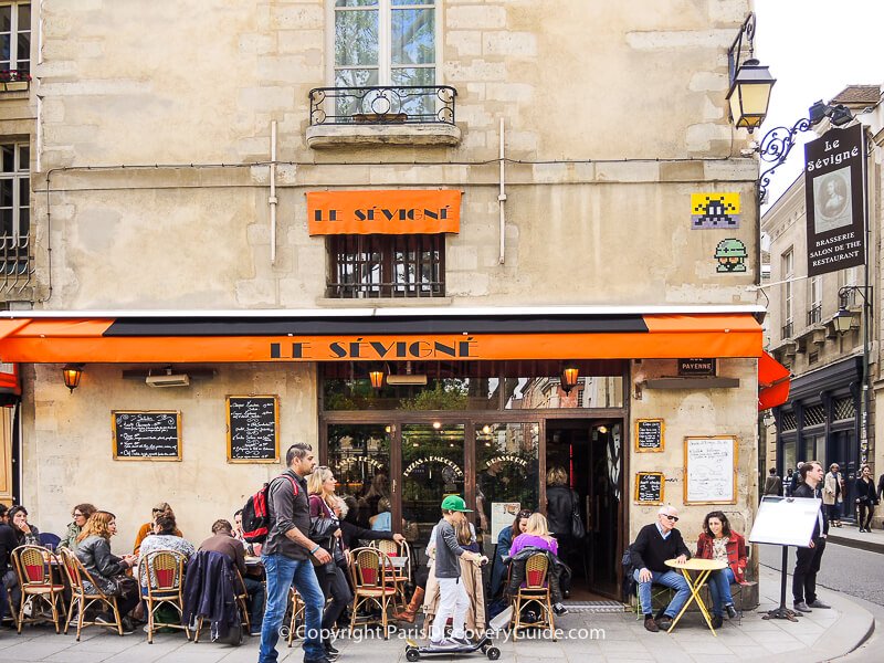 Le Sévigné Brasserie near the Picasso Museum in the Upper Marais
