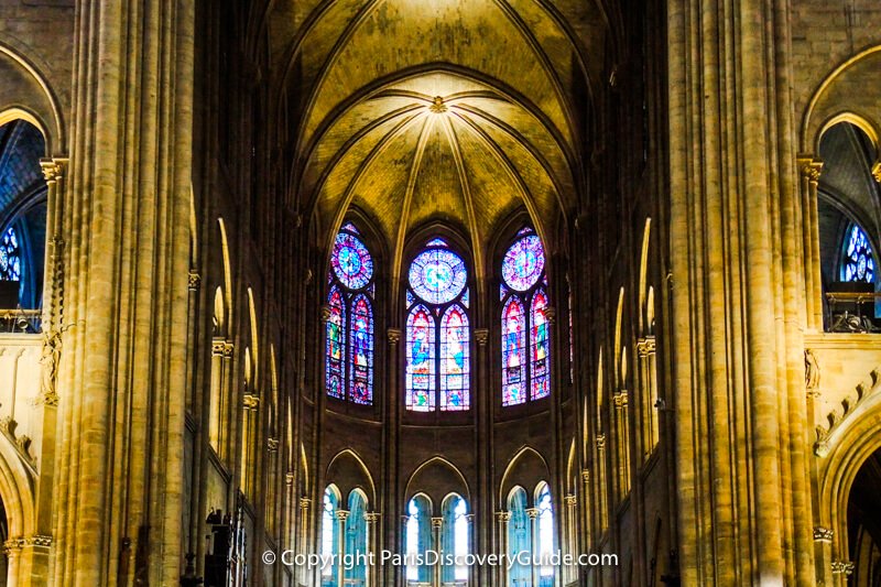 Notre Dame Cathedral next to the Seine River in Paris