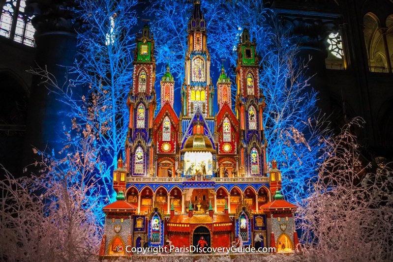 Christmas Advent display in Notre Dame Cathedral