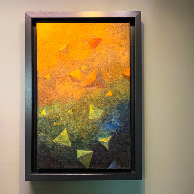 Paul Sérusier's 1910 painting, Tetrahedra, both marks the end of Les Nabis' most influential years and the beginning of abstract art