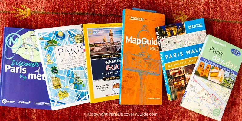 Paris travel guides with walking tours and information about getting around the city