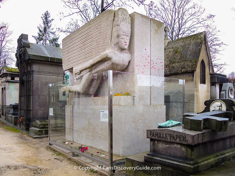 Oscar Wilde's tomb at Pere Lachaise Cemetery