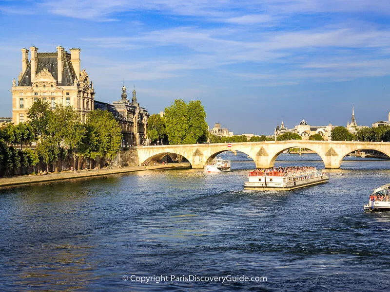 Seine River and part of the Louvre, Paris Seine River and part of the Louvre, Paris