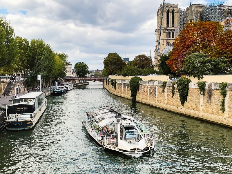 Seine River and Notre Dame about 5 months after the fire