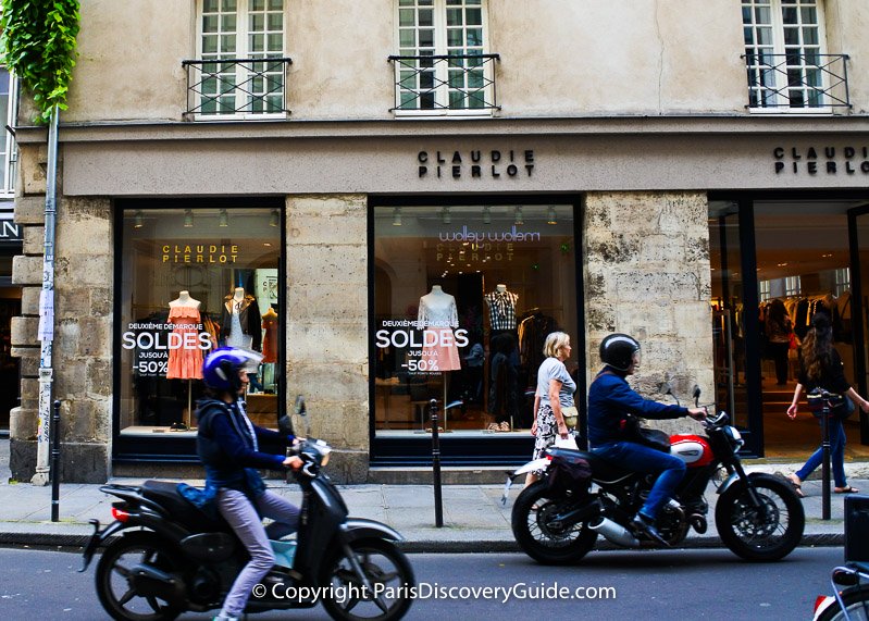 Paris Sales - Marais sale signs