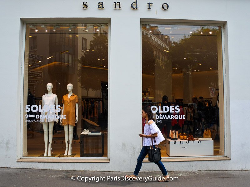 Paris summer sales at Sandro in the Marais Paris summer sales at Sandro in the Marais