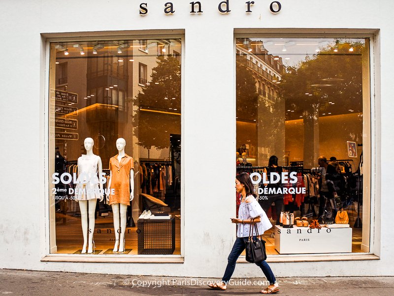 Paris summer sales at Sandro in the Marais