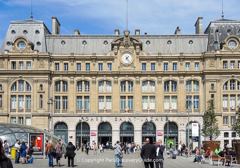 Gare Saint-Lazare, departure point for trains from Paris to Normandy Gare Saint-Lazare, departure point for trains from Paris to Normandy