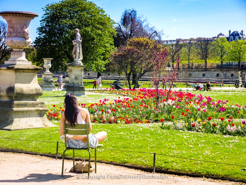 Spring day at Tuileries Garden