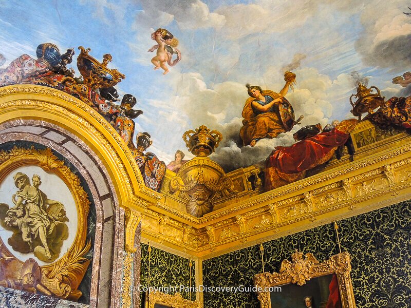 Ceiling painting in the Room of Abundance in the King's State Apartments Ceiling painting in the Room of Abundance in the King's State Apartments