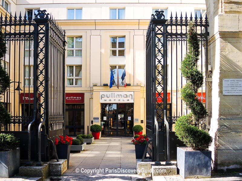 Entrance to Le Louis Versailles Chateau - McGallery hotel almost next to Versailles Palace