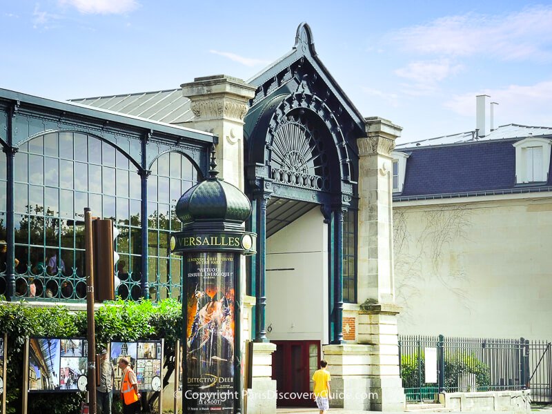 Train and bus station in Versailles, France