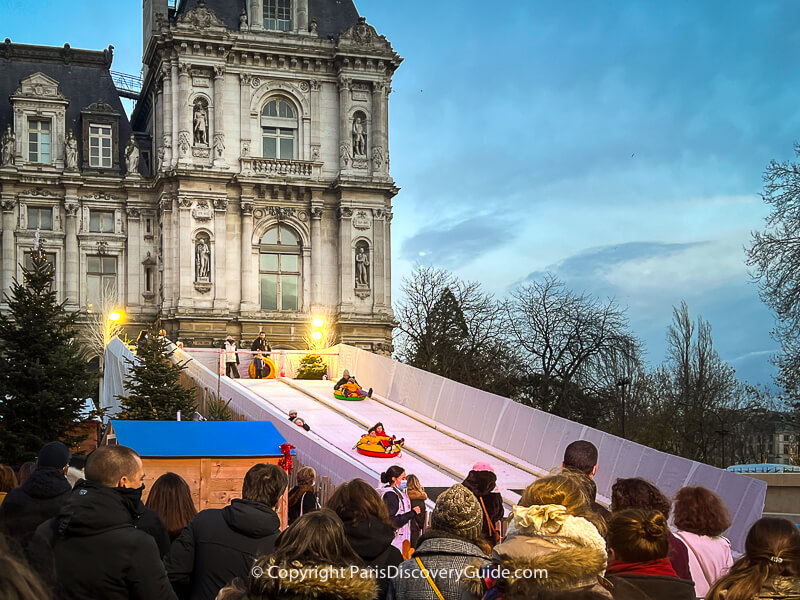 Sledding at the Hotel de Ville Christmas Market Sledding at the Hotel de Ville Christmas Market