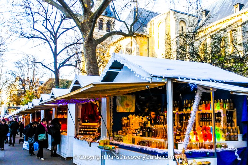 Shoppers at Saint-Germain-des-Prés Christmas Market