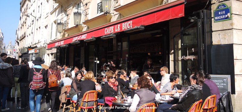 Parisian cafe in the 6th Arrondissement on rue de Buci