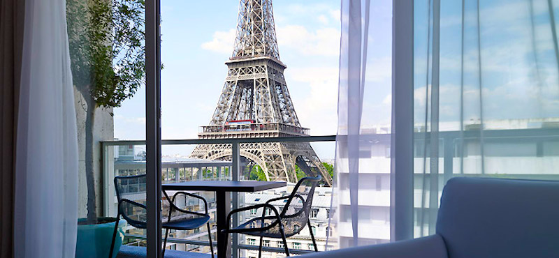 View from a suite in the Pullman Paris Eiffel Tower View from a suite in the Pullman Paris Eiffel Tower
