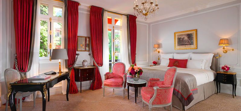 Guestroom at Le Plaza Athénée Guestroom at Le Plaza Athénée