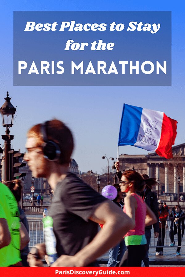 Paris Marathon runners passing the Assemblee Nationale