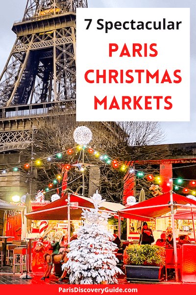 Christmas Market near Eiffel Tower in Paris